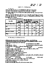 Giáo án Vật lý Lớp 8 - Tiết 17: Kiểm tra - Năm học 2010-2011