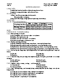 Giáo án Vật lý Lớp 8 - Tiết 18: Kiểm tra học kì I - Năm học 2010-2011