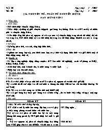 Giáo án Vật lý Lớp 8 - Tiết 22, Bài 20: Nguyê