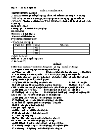 Giáo án Vật lý Lớp 8 - Tiết 25: Kiểm tra - Năm học 2010-2011