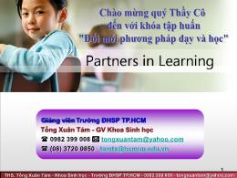 Phương pháp dạy theo dự án (PBL) - Tống Xuân Tám - Trường ĐHSP TP.HCM