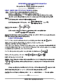 Đề thi thử đại học, cao đẳng Toán lần 5 - Năm 2009-2010
