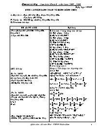Giáo án Bồi dưỡng Toán Lớp 8 - Năm học 2009-2010 - Lê Văn Hòa