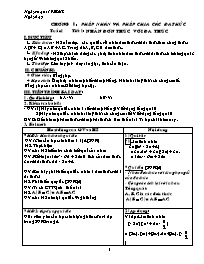 Giáo án Đại số Khối 8 - Chương trình cả năm - Năm học 2012-2013