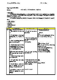 Giáo án Đại số Lớp 8 - Chương 3: Phương trình