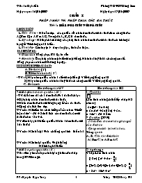 Giáo án Đại số Lớp 8 - Chương trình cả năm - Năm học 2009-2010 - Nguyễn Ngọc Trung