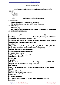 Giáo án Đại số Lớp 8 - Chương trình cơ bản - Năm học 2009-2010 - Trần Thị Thanh Long