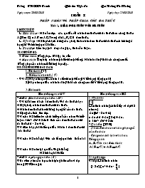 Giáo án Đại số Lớp 8 - Chương trình cơ bản - Năm học 2010-2011 - Hoàng Thế Thắng