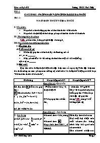 Giáo án Đại số Lớp 8 - Học kì I - Năm học 2011-2012 - Bùi Công Luân