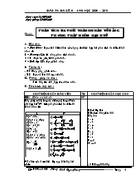 Giáo án Đại số Lớp 8 - Tiết 11 đến 21 - Năm học 2009-2010 - Vũ Thanh Hải