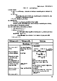 Giáo án Đại số Lớp 8 - Tiết 18 đến 66 - Năm học 2011-2012