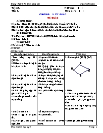 Giáo án Hình học Lớp 8 - Chương trình cả năm - Nguyễn Kim Hoa