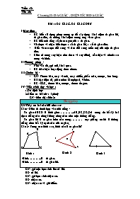 Giáo án Hình học Lớp 8 - Tiết 26, Bài 1: Đa giác - Diện tích đa giác