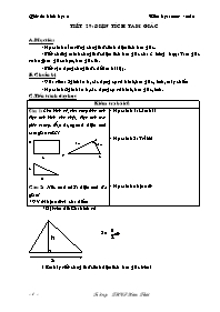 Giáo án Hình học Lớp 8 - Tiết 29: Diện tích tam giác - Năm học 2009-2010 - Trường THCS Kim Thái