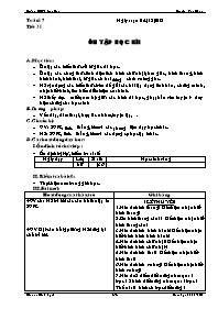 Giáo án Hình học Lớp 8 - Tiết 31: Ôn tập học 