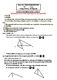 Giáo án Hình học Lớp 8 - Tiết 40: Tính chất đường phân giác của tam giác - Trần Thị Như Dung
