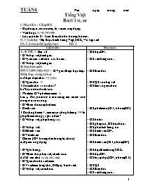 Giáo án Lớp 1 - Bài 13 đến 16