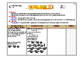 Giáo án Đại số Lớp 8 - Tiết 47: Phương trình tích - Võ Thị Thiên Hương