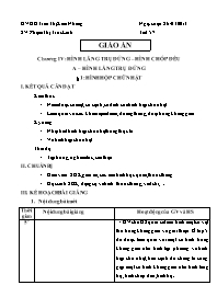 Giáo án Hình học Lớp 8 - Tiết 57, Bài 1: Hình hộp chữ nhật - Năm học 2012-2013 - Trần Thị Kim Nhung