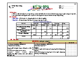 Giáo án Hình học Lớp 8 - Tiết 57: Kiểm tra - Võ Thị Thiên Hương