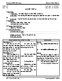 Giáo án Hình học Lớp 9 - Tiết 59, Bài 1: Luyệ