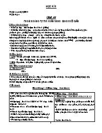 Giáo án Sinh học Lớp 9 - Học kì II - Năm học 