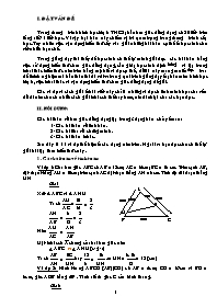 Sáng kiến kinh nghiệm Sử dụng kiến thức về tam giác đồng dạng để giải một số bài toán Hình học 8