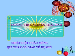Bài giảng Hình học Lớp 8 - Bài 5: Trường hợp đồng dạng thứ nhất - Trường THCS Nguyễn Thái Bình