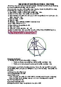 Bài tập ôn tập Hình học Lớp 8 - Chuyển góc trên đường tròn