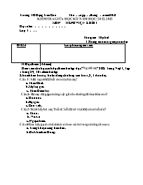 Đề kiểm tra giữa học kỳ I môn Tiếng Việt Khối 3 - Năm học 2012-2013 - Trường TH Đặng Trần Côn