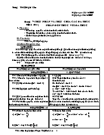 Giáo án Đại số Lớp 8 - Năm học 2009-2010 - Phạm Thị Bình An (Cả năm)