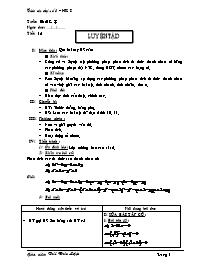 Giáo án Đại số Lớp 8 - Tiết 12: Luyện tập - Bùi Đức Lập