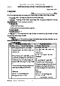 Giáo án Đại số Lớp 8 - Tiết 7: Những hằng đẳng thức đáng nhớ (Tiếp theo) - Nguyễn Minh Dũng