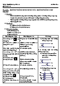 Giáo án Hình học Lớp 8 - Tiết 18: Đường thẳng song song với 1 đường thẳng cho trước - Lê Văn Đon