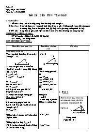 Giáo án Hình học Lớp 8 - Tiết 29: Diện tích tam giác - Năm học 2007-2008