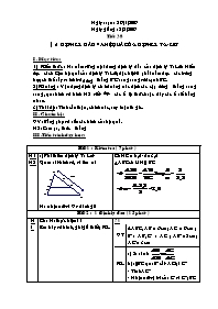 Giáo án Hình học Lớp 8 - Tiết 38, Bài 2: Định lý đảo và hệ quả của định lý Talet