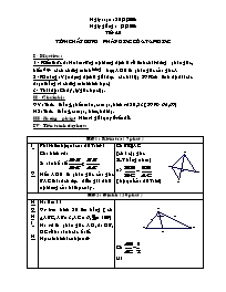 Giáo án Hình học Lớp 8 - Tiết 40: Tính chất đường phân giác của tam giác