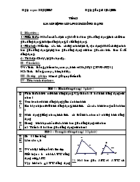 Giáo án Hình học Lớp 8 - Tiết 42: Khái niệm tam giác đồng dạng