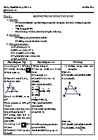 Giáo án Hình học Lớp 8 - Tiết 5: Đường trung bình tam giác - Lê Văn Đon