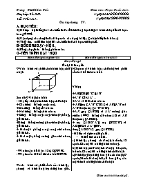 Giáo án Hình học Lớp 8 - Tiết 67: Ôn tập chương IV - Năm học 2008-2009 - Phạm Tuấn Anh