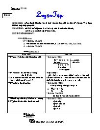 Giáo án môn Đại số 8 - Tiết 18: Luyện tập