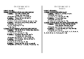 Ôn tập học kỳ II môn Toán Lớ 8 (Chuẩn kiến thức kĩ năng)