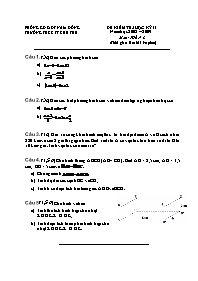 Đề kiểm tra học kỳ II môn Toán Lớp 8 - Trường THCS Thị trấn Khe Tre