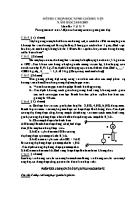 Đề thi chọn học sinh giỏi huyện môn Vật lý Lớp 9