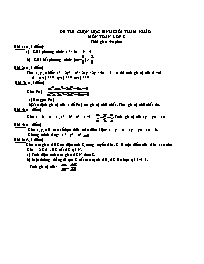 Đề thi tham khảo chọn học sinh giỏi môn Toán 