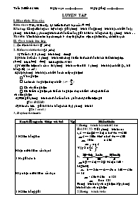 Giáo án Đại số Khối 8 - Tiết 25: Luyện tập