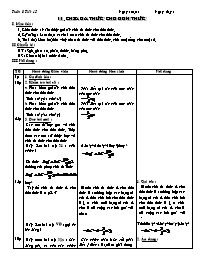 Giáo án Đại số Lớp 8 - Tiết 15, Bài 11: Chia đa thức cho đơn thức (Bản 4 cột)