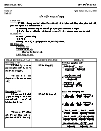 Giáo án Đại số Lớp 8 - Tiết 37: Ôn tập học kỳ I (Tiếp theo) - Đỗ Thừa Trí