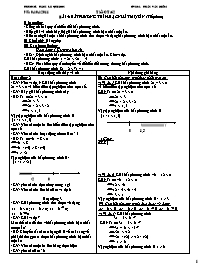 Giáo án Đại số Lớp 8 - Tiết 62, Bài 4: Bất phương trình bậc nhất một ẩn (Tiếp theo) - Trần Văn Diễm