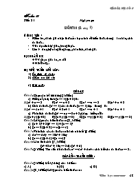 Giáo án Đại số Lớp 8 - Tuần 11 - Lê Trần Kiên